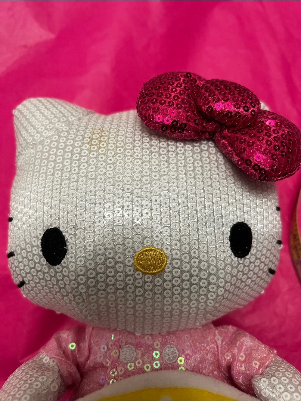 Exclusive Hello Kitty Cafe plush with sequins